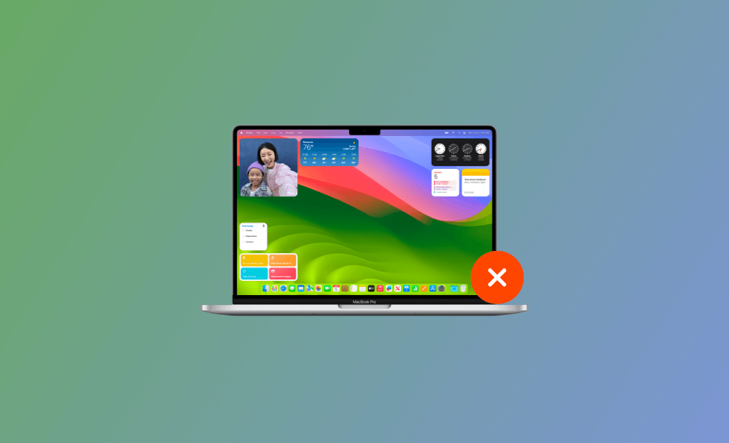 macOS Sonoma Desktop Widgets Not Working 