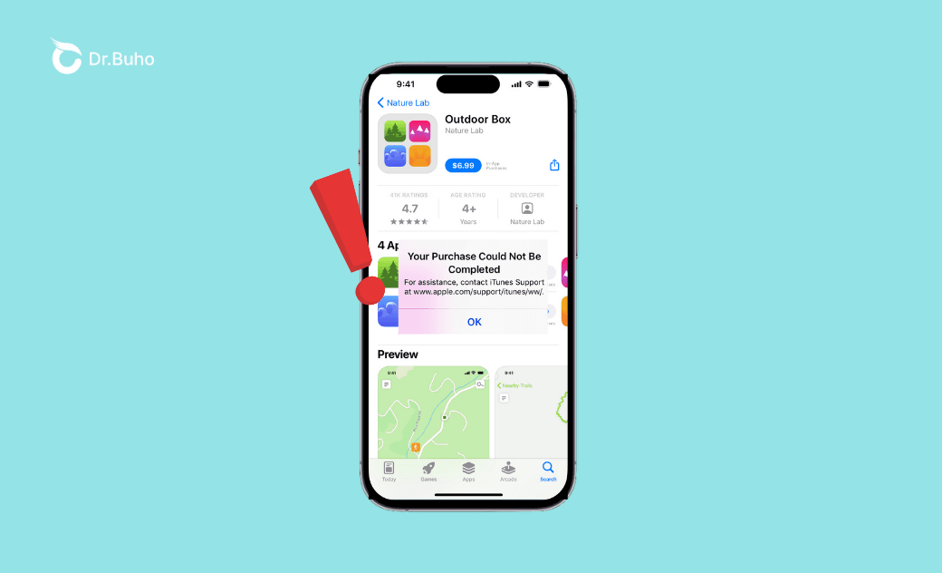 Beheben des Fehlers "Ihr Kauf konnte nicht abgeschlossen werden" im App Store