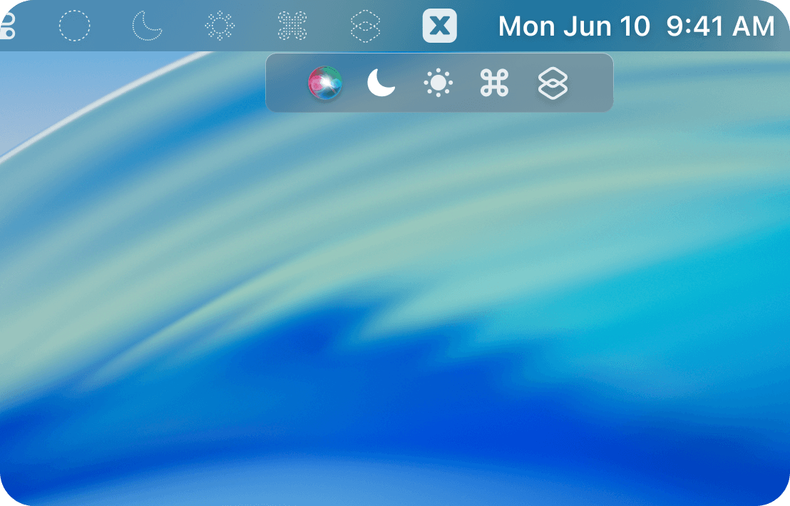 One-click menu bar cleanup
