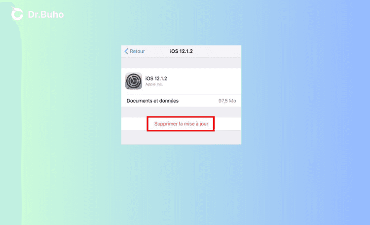 Comment annuler une mise à jour iOS