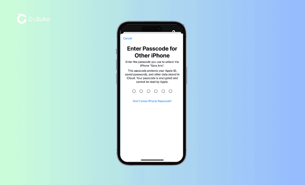 Code für anderes iPhone eingeben