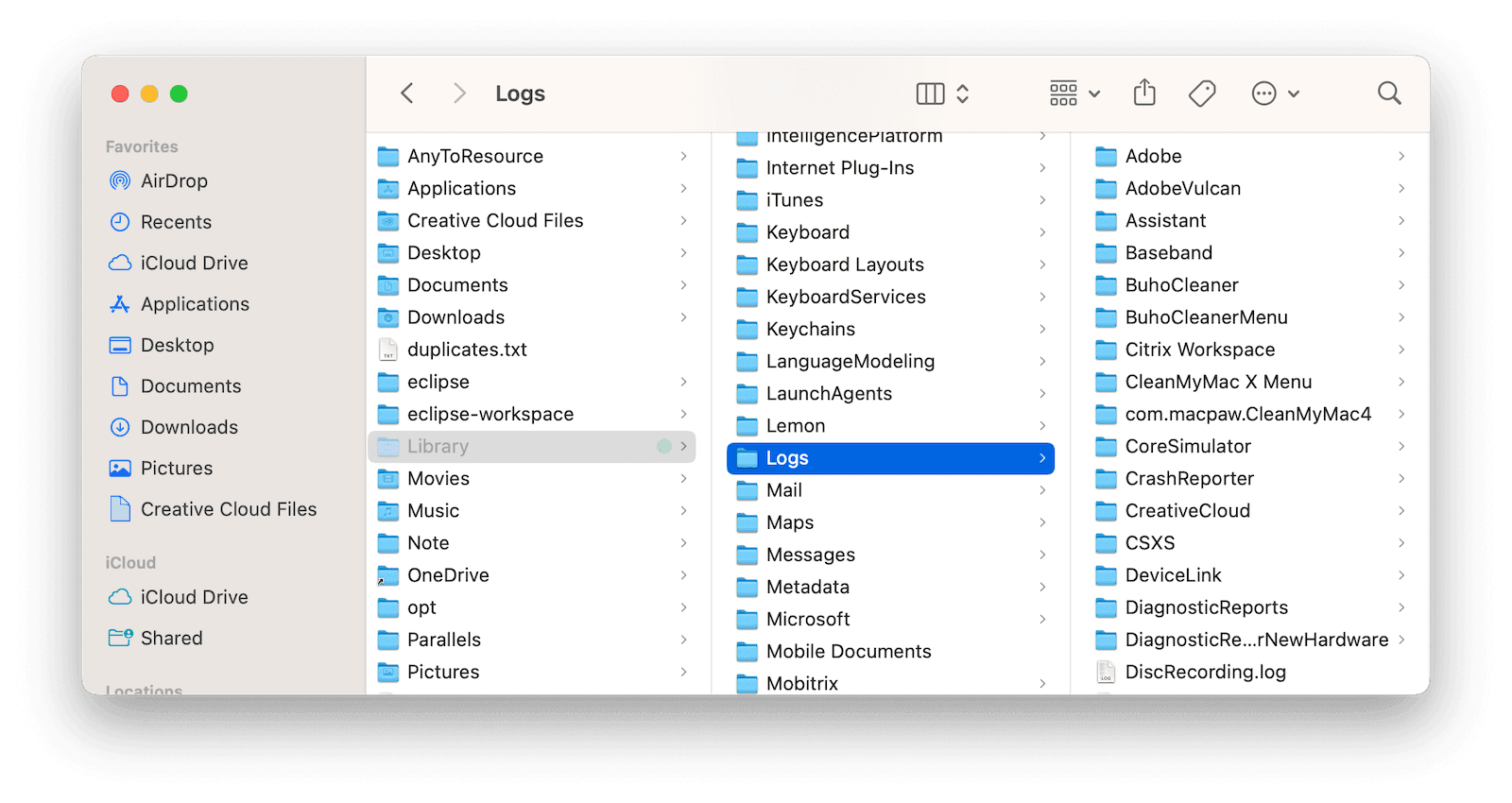 Clear Log Files on Mac