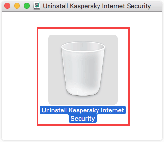 Kaspersky Uninstaller - Double Click Trash Icon