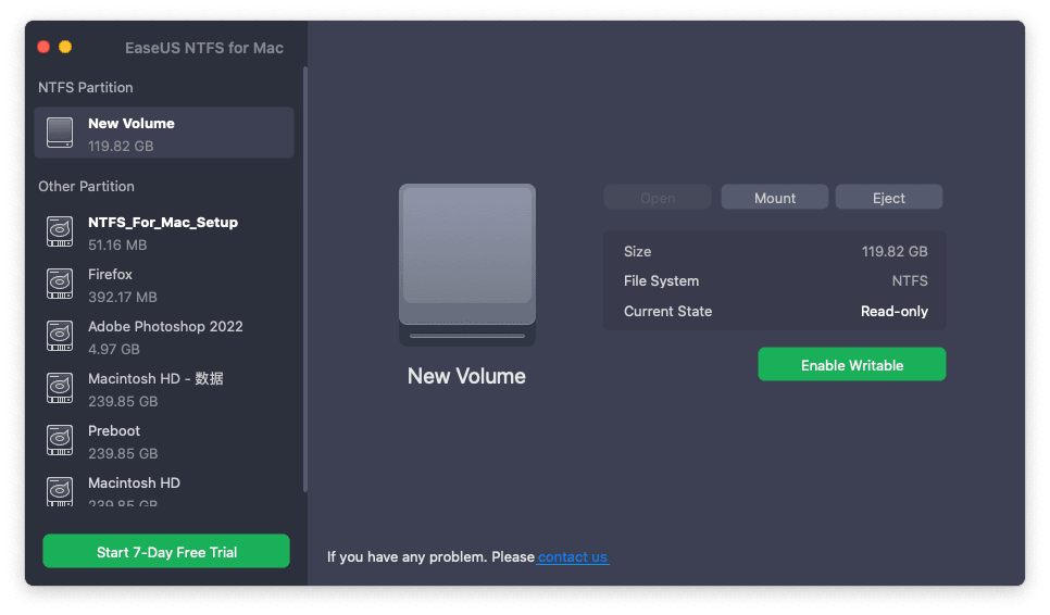EaseUS NTFS for Mac