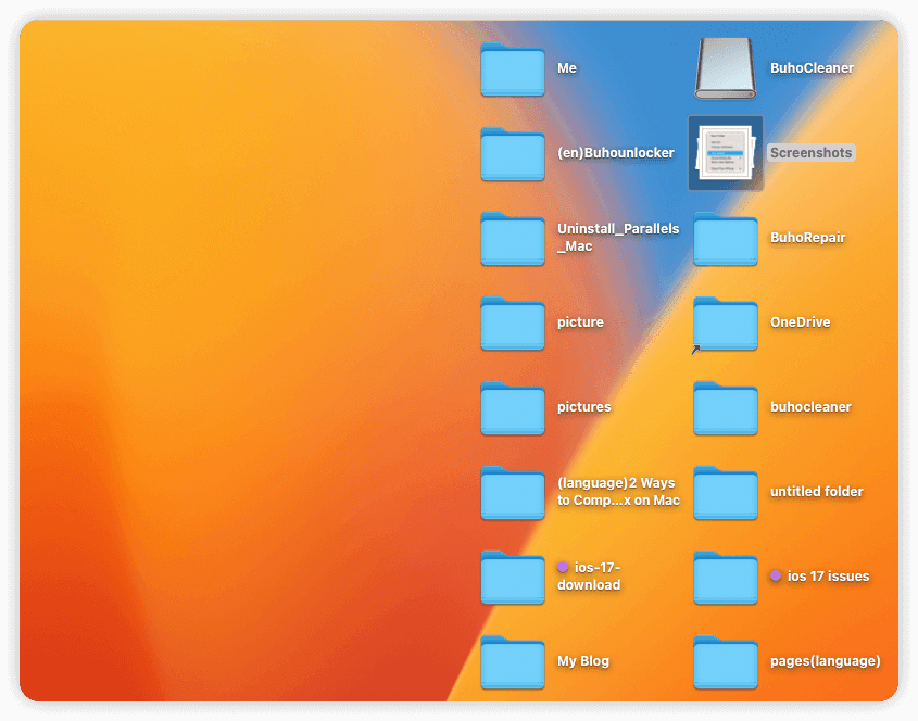 使用堆疊整理 Mac 桌面資料夾