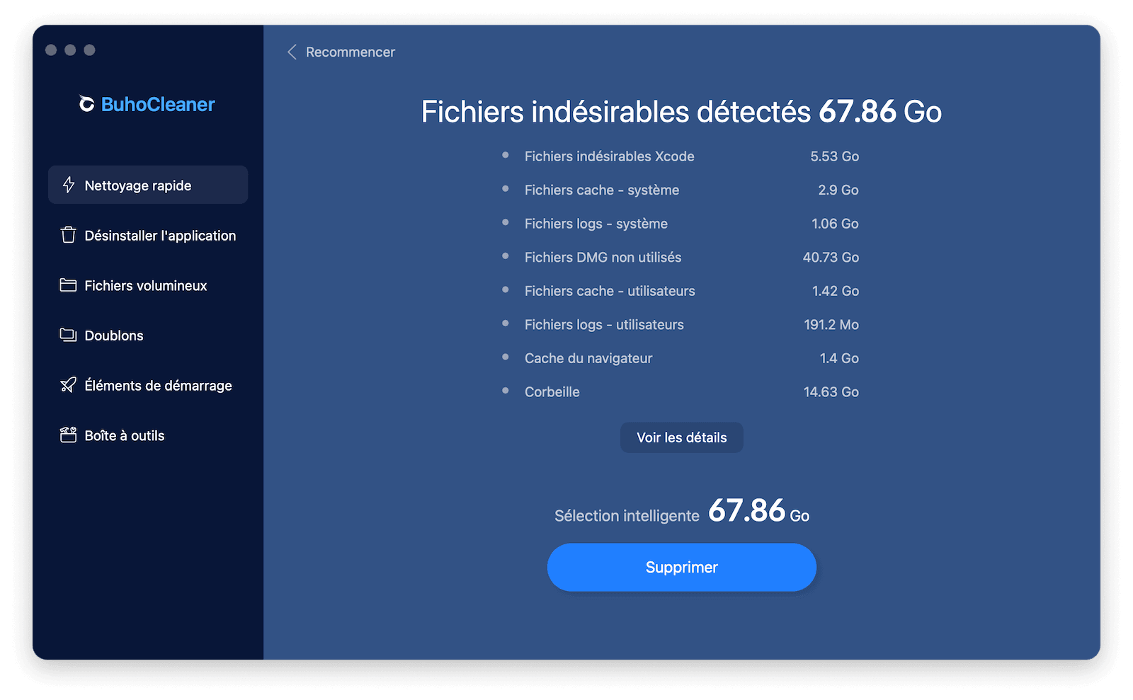 Rechercher les fichiers indésirable avec BuhoCleaner
