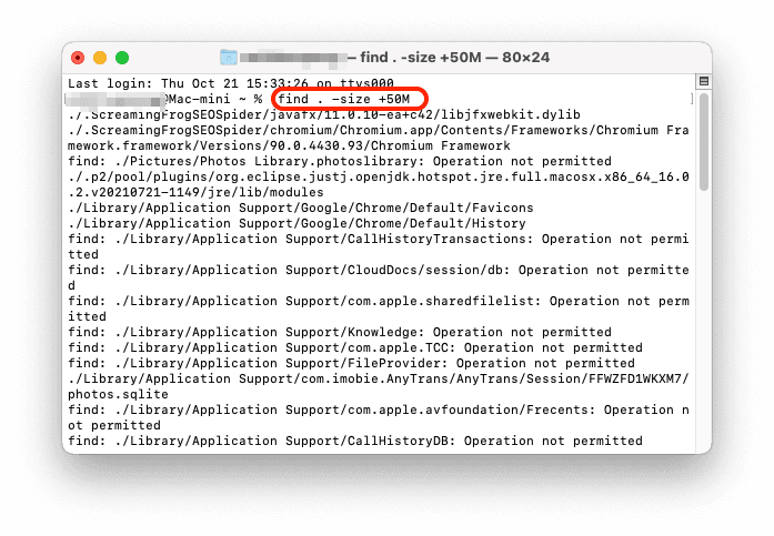 Find Large Files with Terminal Find Large Files with Terminal