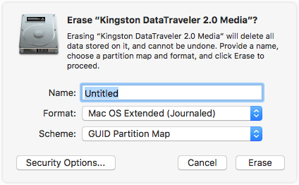format USB to Mac OS Extended