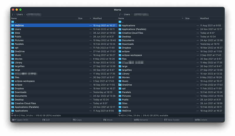 Best Mac File Manager - Marta