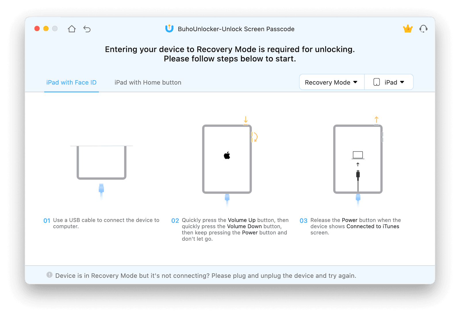 Put iPad Into Recovery Mode