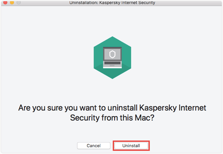Kaspersky Uninstaller - Start Uninstallation Process