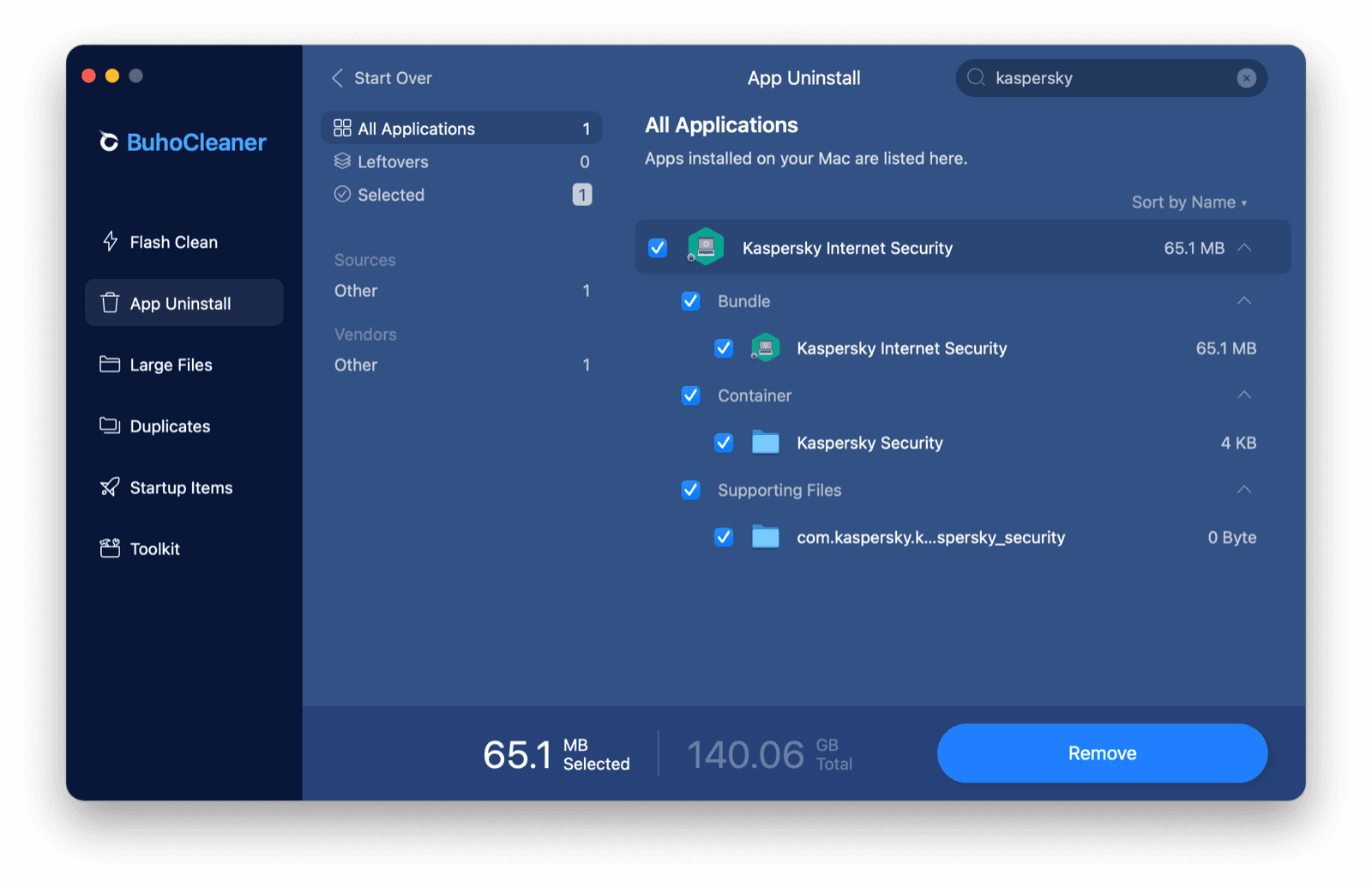 Completely Uninstall Kaspersky with BuhoCleaner