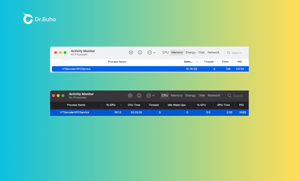 VTDecoderXPCService Mac: Fix High CPU and Memory Usage