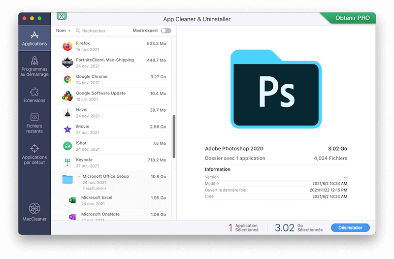 meilleurs logiciels de nettoyage et d'optimisation Mac - AppCleaner & Uninstaller