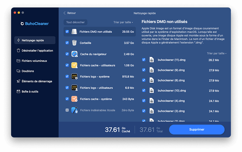 meilleurs logiciels de nettoyage et d'optimisation Mac - BuhoCleaner