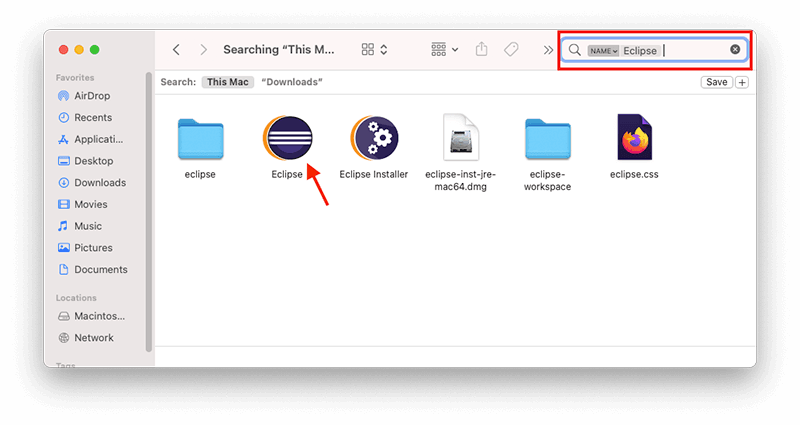 Add Eclipse to the Applications Folder