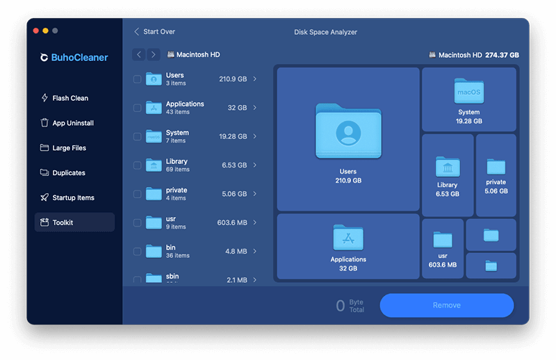 Analyze Disk Space with BuhoCleaner