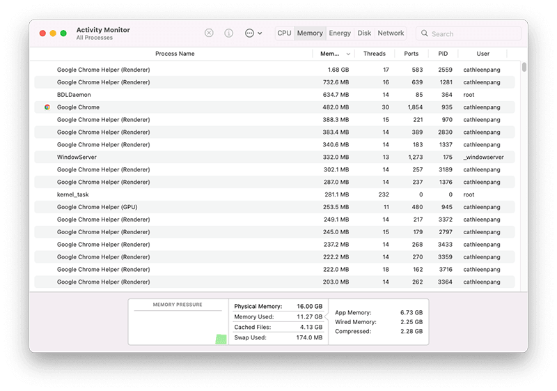 Check CPU and Memory Usage on Mac