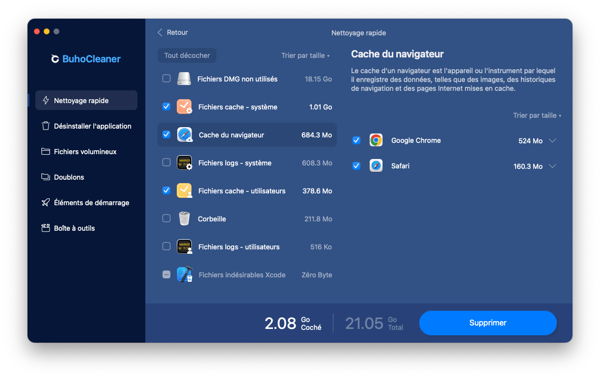 Clear Caches on Mac with BuhoCleaner