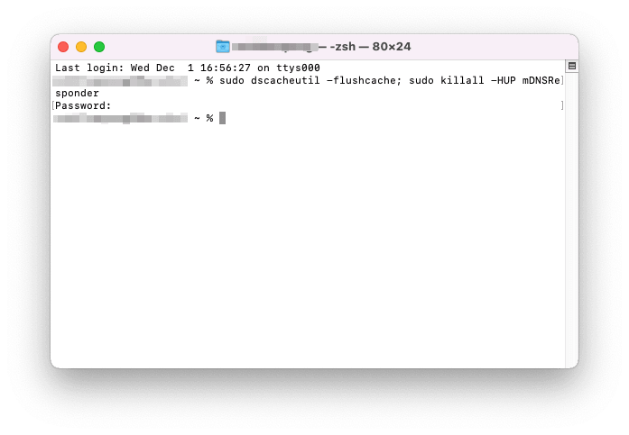 透過終端機清除 Mac 上的 DNS 快取