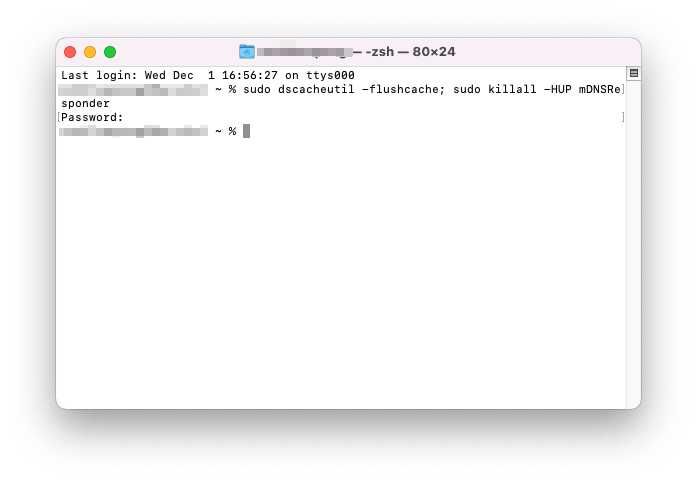 Clear DNS Cache on Mac with Terminal