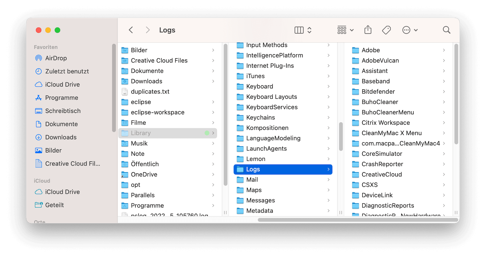 Log auf dem Mac löschen