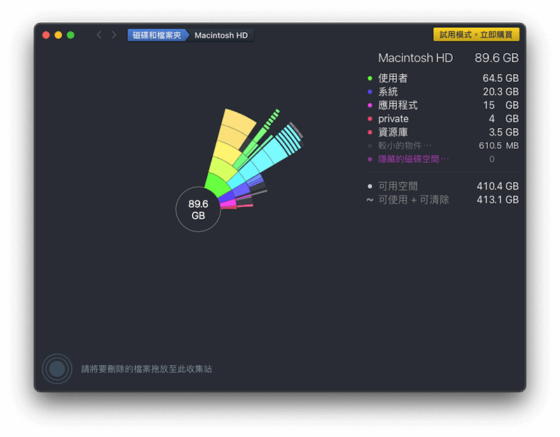 最佳 CleanMyMac 替代軟體 - Daisy Disk