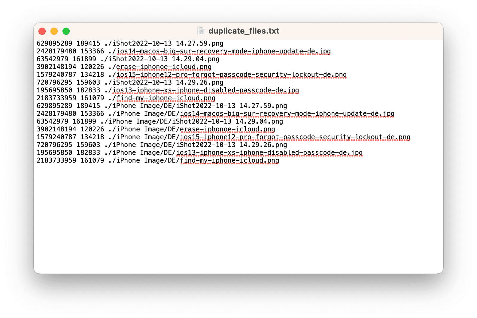 Find Duplicate Files with Terminal