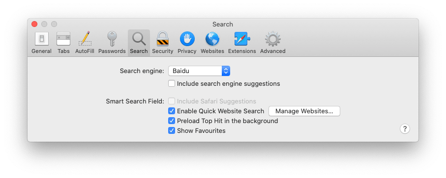 Disable Search Engine Suggestions