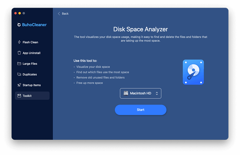 BuhoCleaner's Disk Space Analyzer