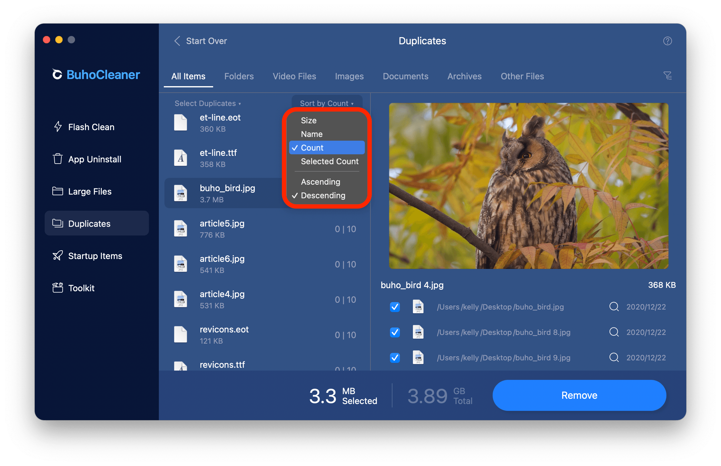 Delete Duplicated Files Step 5