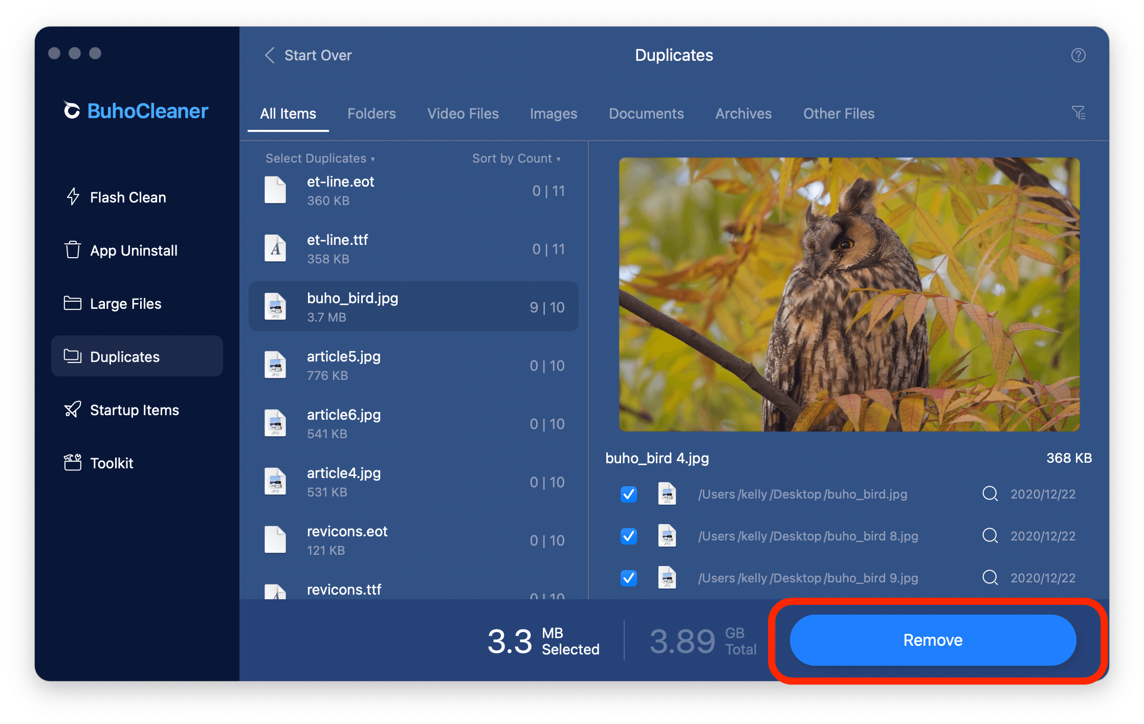 Delete Duplicated Files Step 7