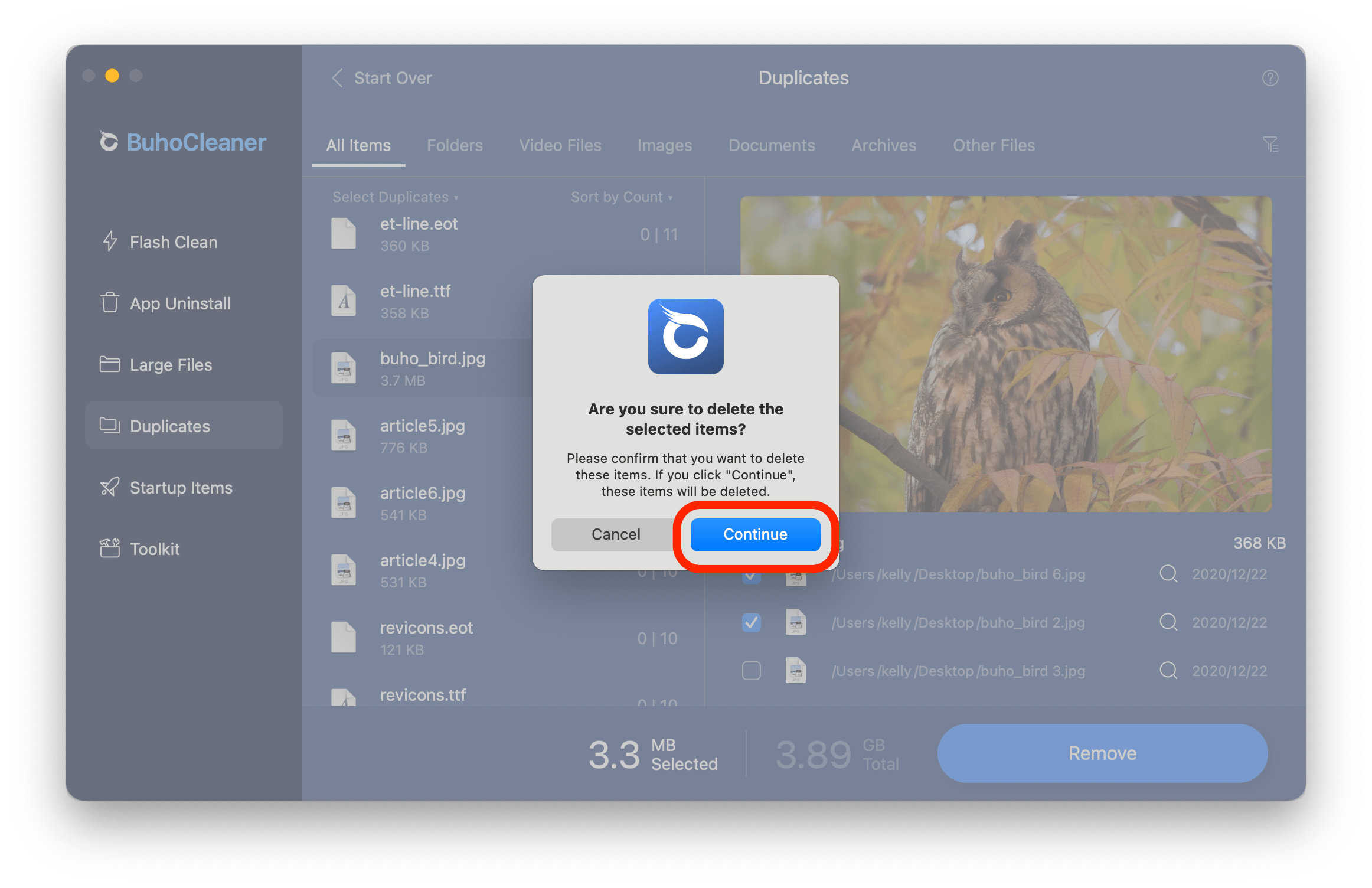 Delete Duplicated Files Step 8