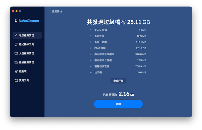 掃描完成結果