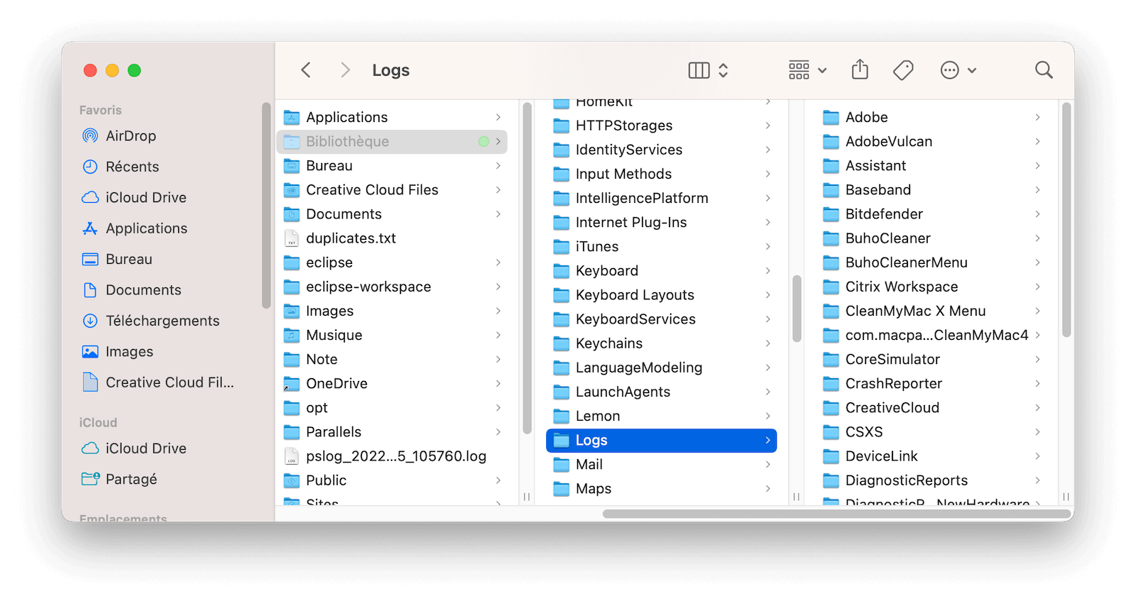 Manually Clear Logs on Mac with Finder