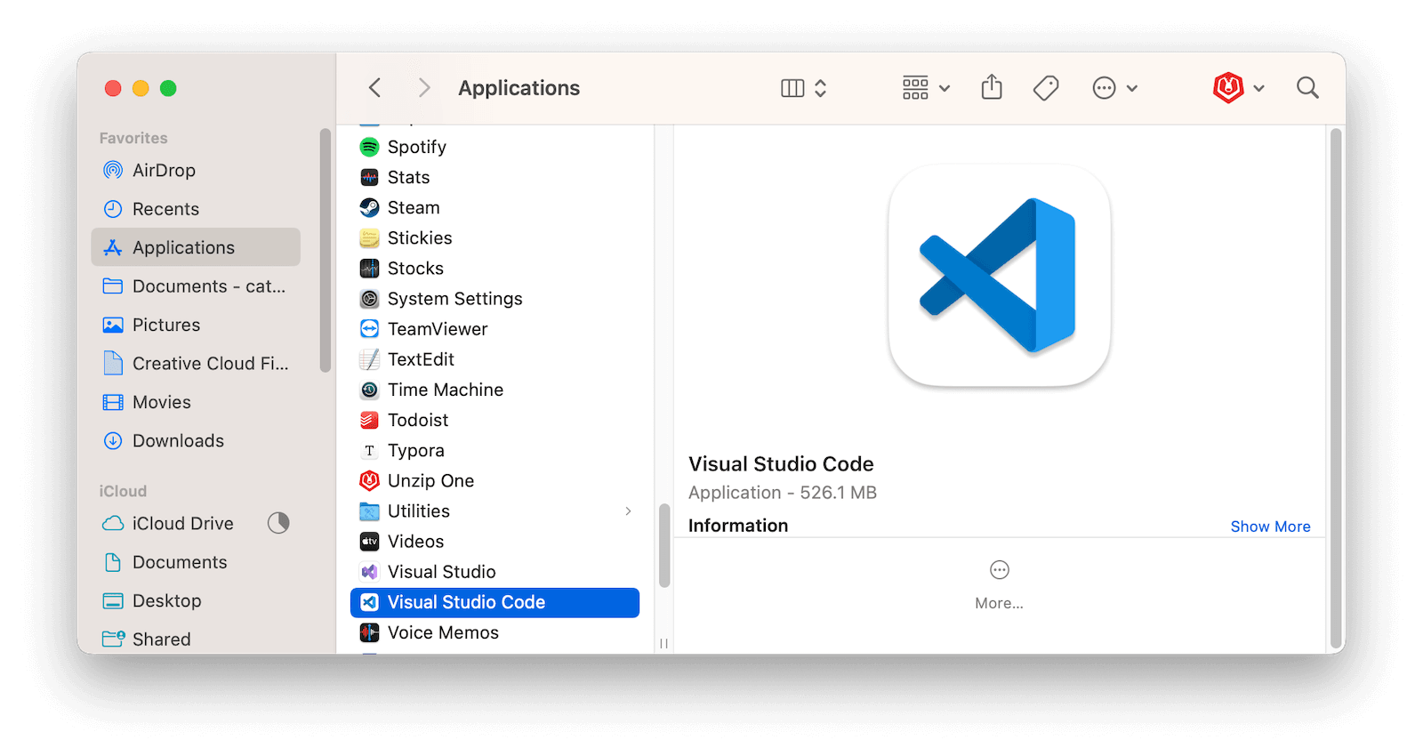 Manually Uninstall Visual Studio Code on Mac