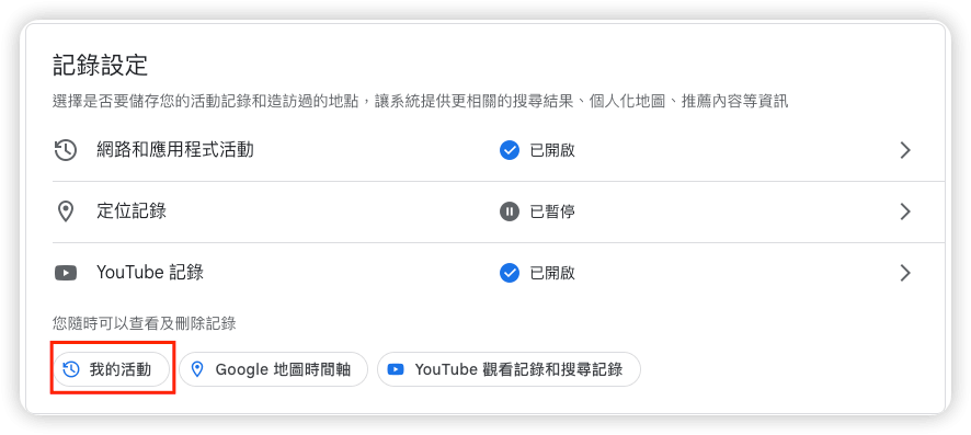 我的活動