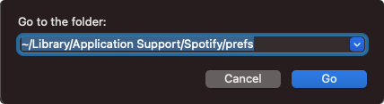 Navigate to Spotify's Prefs