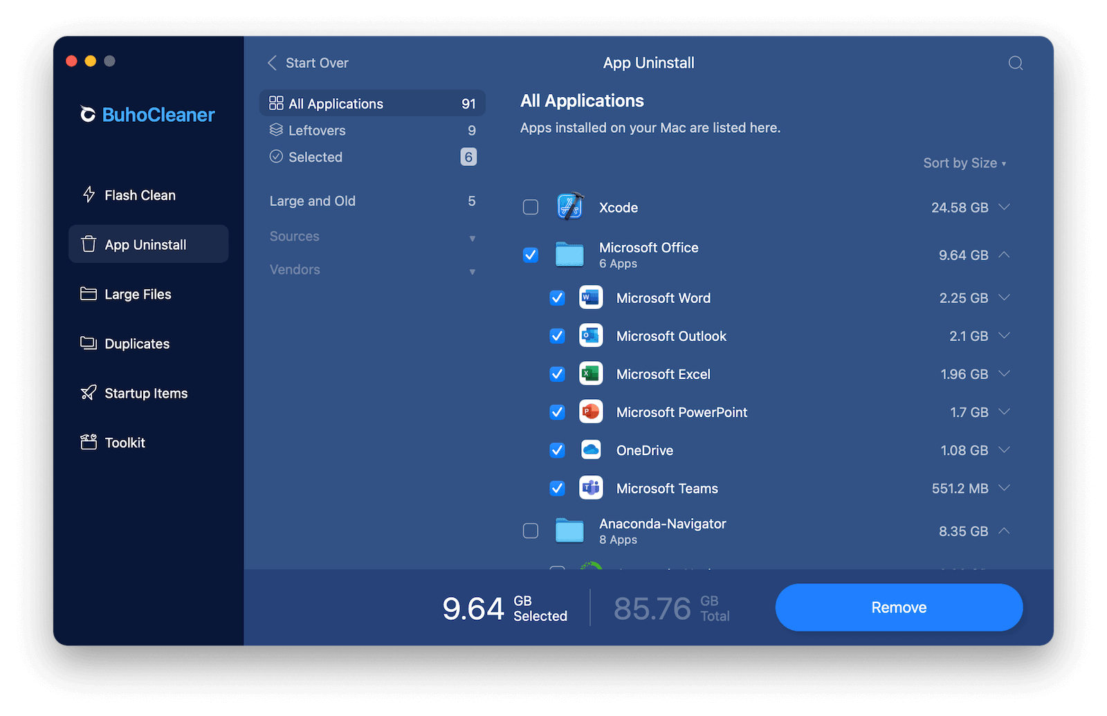 Quickly Uninstall Office on Mac with BuhoCleaner