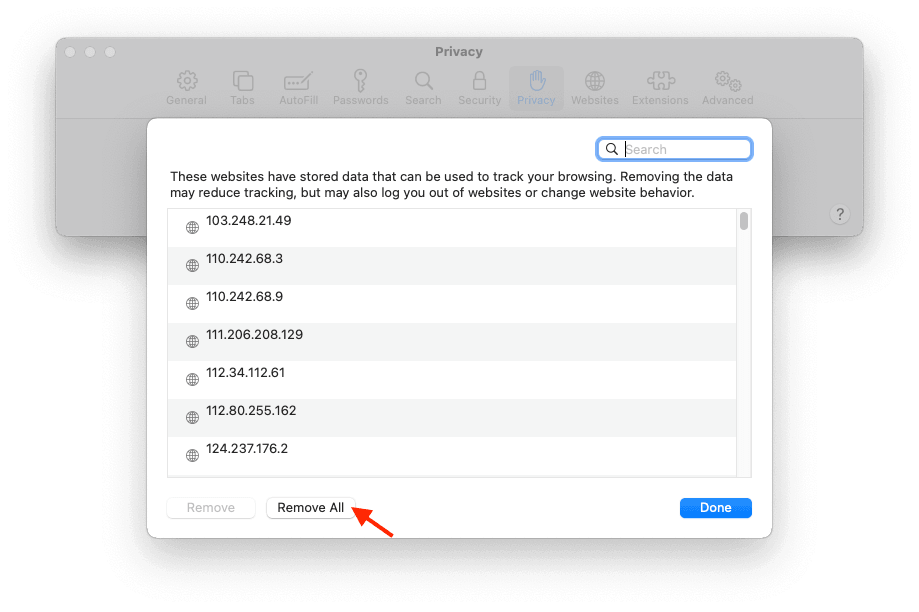 Remove All Caches