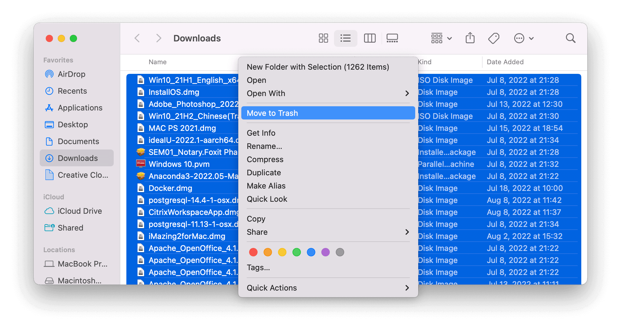 Remove All Downloads on Mac