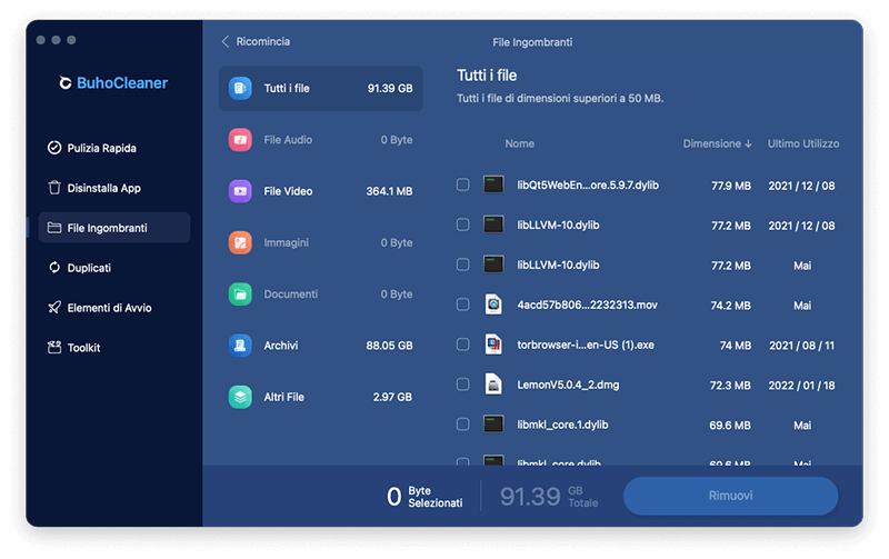 Find and Delete Large Files with BuhoCleaner