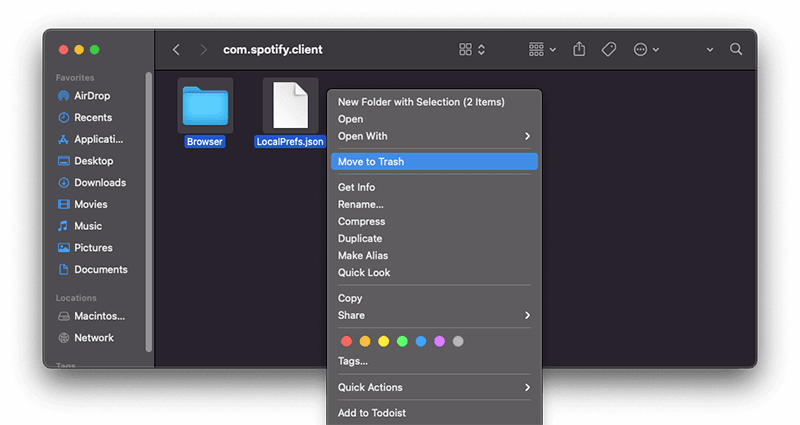 Remove Old Caches of Spotify
