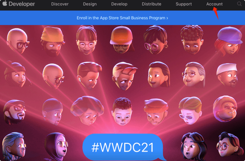 Sign up at Apple Developer