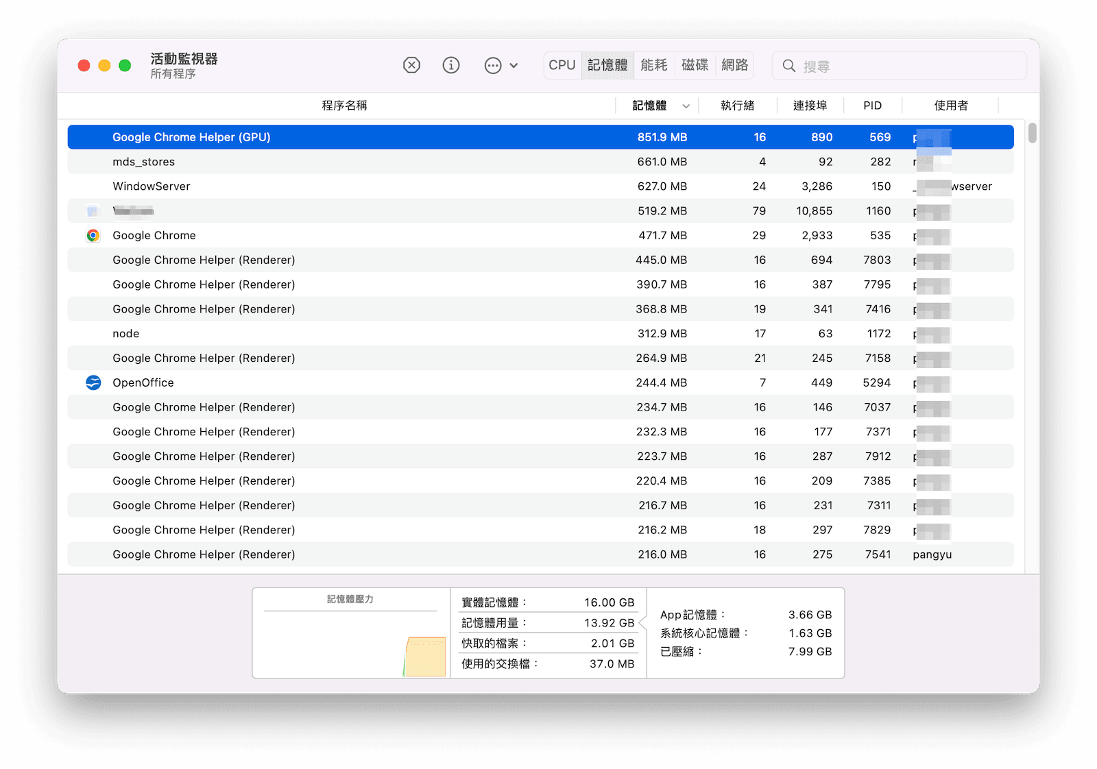 停止耗資源的進程