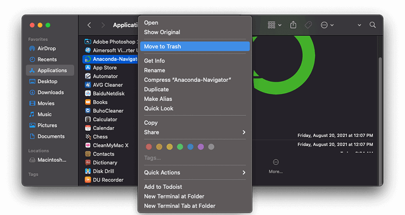 Uninstall Anaconda with Finder