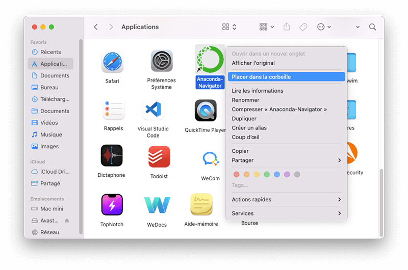 Uninstall Anaconda on Mac via Finder