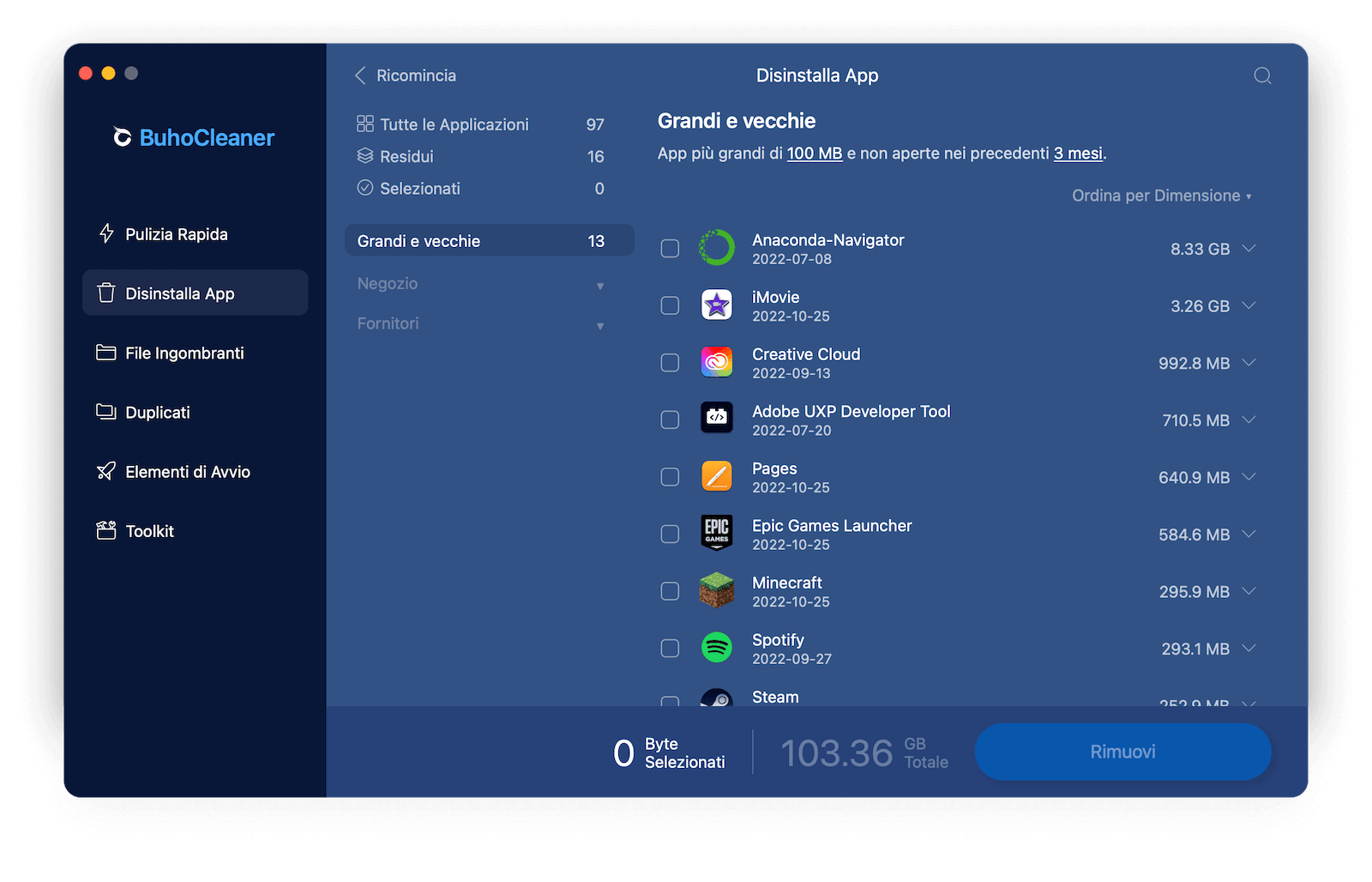 Uninstall Apps in BuhoCleaner