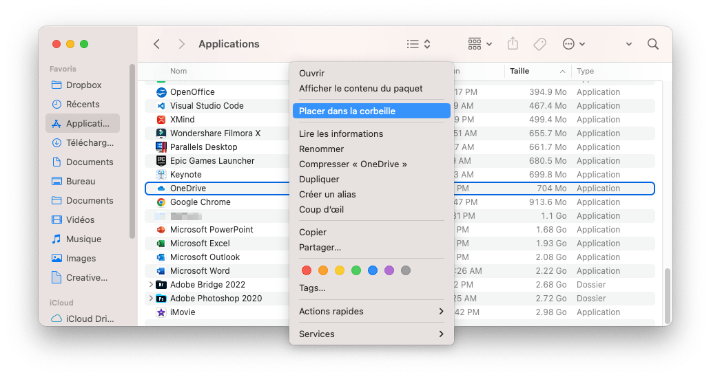 Uninstall OneDrive with Finder