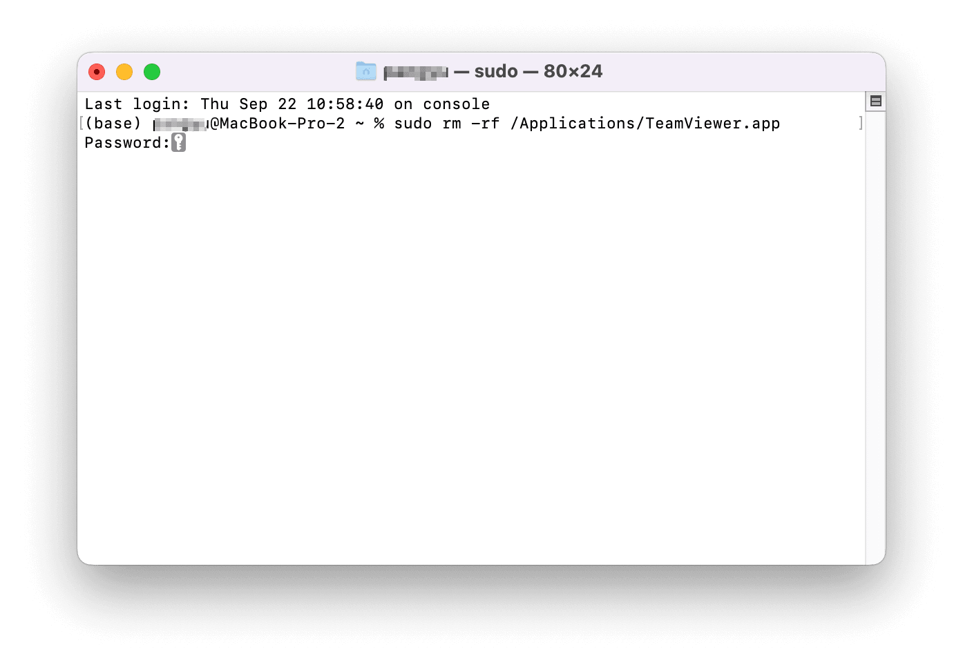 Uninstall TeamViewer on Mac with Terminal